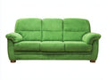 Canapé 3 places-velours-bois massif-232x99x92 cm-vert vif-marron foncé-style confort moderne