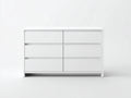 Commode - MDF - 128x42x88 cm - blanc - contemporain
