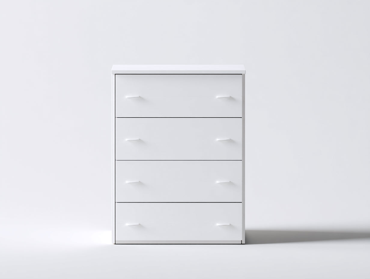 Commode - MDF - 82x40x94 cm - blanc - moderne